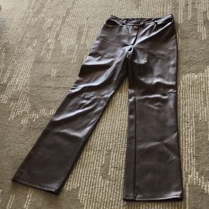 Morgan de Toi vintage faux leather pants, brown, size 38